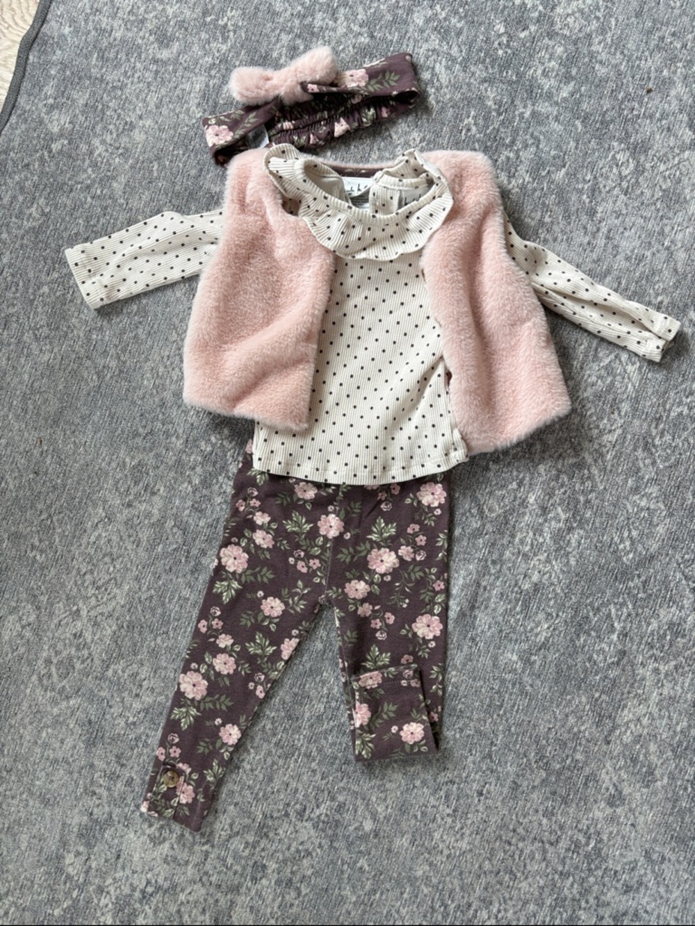 Nicole Miller pink and brown floral outfit